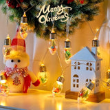 Vintage-Christmas-Lights-Indoor-String-Lights, 7.5Ft C9 Christmas Snow Globe String Lights With Tree & Snow & Cute Ornam
