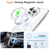Designed For Iphone 16 Pro Case, 360°Rotatable Ring Stand Case Compatible With Magsafe -Grade Protection Magnetic Kickstand Case 6.3 Inch-Clear