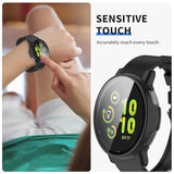 Intended For Garmin Vivoactive 5 Screen Protector With Tempered Glass Film Hard Pc Bumper Full Cover Shell Smartwatch Accessories For Garmin Vivoactive 5 Case (Black&Black)