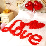 I Love You Balloons And Heart Balloons Kit With Rose Petals, Romantic Love Valentines Day Decorations Bridal Shower Wedding Party Decorations