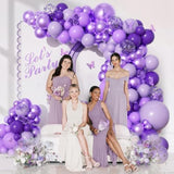 136pcs Purple Balloon Garland Kit for Birthday, Wedding, or Baby Shower Decor