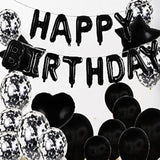 23rd Birthday Balloon Decoration Set: Black Number Balloons & Party Decor