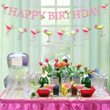 Margarita Party Decorations Banner Pink Margarita Happy Birthday Banner Green Cocktail Lemon Margarita Garland For Girls Margaritas Birthday Partys Decorations Mexican Bachelorette Party Supplies