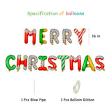 Merry Christmas Balloons Banner, Santa Foil Balloons For Xmas, Home, Christmas Party Decorations Supplies