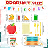 177Pcs Back To School Party Plates Napkins Cups With Welcome Banners Supplies First Day Of School Disposable Tableware Set For Preschool Kindergarten Graduation Party Table Decor, Serves 25