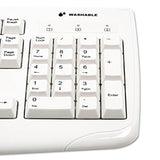 Kensington Pro Fit USB Washable Keyboard, White (K64406US)