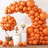 129Pc Burnt Orange Balloon Arch Kit – Halloween Thanksgiving Party Decor