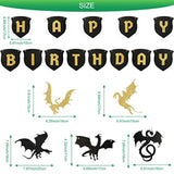 33 Pieces Dragon Birthday Party Supplies Dragon Decorations, 20 Dragon Balloons 3 Dragon Banners 10 Dragon Hanging Swirls For Dragon Themed Party Supplies