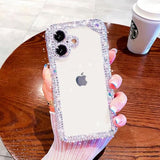 Designer Compatible With Iphone 16 Plus Bling Clear Case For Women,Cute Glitter Phone Case With Sparkle Rhinestone Diamond Camera Protectionairbag Anti-Fall Crystal Hard Cover For Girl