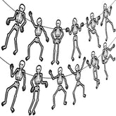 Halloween Skeleton Banners 2PCS Skull Cutout Dancing Bones Party Decorations Supplies