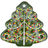 60 Christmas Party Paper Plates Tree-Shaped Disposable Dinner Plates Set