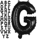 Black Letter G Balloons, 40 Inch Large Foil Letter Balloons, Custom Phrase Balloon For Birthday Party Wedding Anniversary Decoration (Black G)
