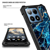 Boost Summit 5G Case with Tempered Glass Full-Body Shockproof Marble Sapphire