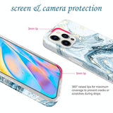 Gold Sparkle Glitter Case Compatible With Iphone 12 Pro Max Marble Design Slim Shockproof Tpu Soft Rubber Silicone Cover Phone Case 6.7 Inch 2020 Blue