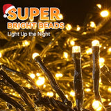 Christmas Cluster Lights, 600Led 20Ft Chasing Christmas Firecrackers String Lights With 6 Flow Modes, Waterproof Plug In