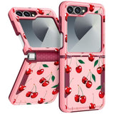 For Samsung Galaxy Z Flip 6 Case - Women Girls Cute Phone Cover Girly Aesthetic Kawaii Unique Design Teens Pretty Cheery Heavy Duty Shockproof Protective For Galaxy Z Flip 6 Case 6.7 Inch