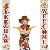 Western Cowboy Party Decorations Yee Haw Banner, Rodeo Favors & Porch Sign