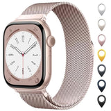 Original Stainless Steel Mesh Loop Compatible With Apple Watch Band 38Mm 40Mm 41Mm 42Mm 44Mm 45Mm 46Mm 49Mm Women Men, Magnetic Clasp Replacement Strap For Iwatch Series Ultra Se 10 9 8 7 6 5 4 3 2 1