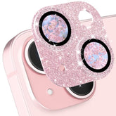 For Iphone 15/ Iphone 15 Plus Camera Lens Protector, Hd Tempered Metal Matte Glass Anti-Scratch, Case Friendly Full Screen Cover Film Accessories, Glitterpink