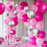 Pink And Silver Balloon Arch Kit - 18 Inch, Pack Of 134 | Pink And Silver Balloons | Graduation Decorations 2025