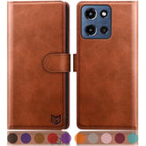 Moto G 5G 2025/Moto G 5G 2026/Play 2026 Wallet Case with RFID Blocking Credit Card Holder, Flip Book PU Protective Cover for Women and Men
