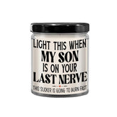 Daughter In Law Candle Light This When My Son Is On Your Last Nerve Funny Birthday Christmas 9 Oz. Vanilla Scented Soy Wax For Women