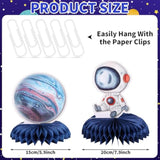 12 Pcs Space Theme Party Decorations Outer Space Honeycomb Centerpieces Astronaut Birthday Party Decorations Table Centerpieces For Boys Kids Space Solar System Planets Baby Shower Party Supplies
