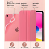Moko Case For New (A16) 11Th Generation 2025/ 10Th Generation 2022, 11 Inch/ 10.9 Inch Case With Soft Tpu Translucent Frosted Back Cover, Auto Wake/Sleep, Support Touch Id, Watermelon