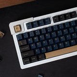 169 Keys Double Shot Keycaps Cherry Profile Blue Samurai Keycaps For 61/64/87/