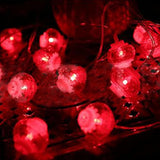 Lanterns String Lights,26.2Ft/8M 40 Led Red Lanterns String Lights Battery Operated Fairy String Lights For Wedding, Chi