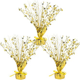 3pcs Gold Foil Starburst Table Centerpieces for Christmas & Holiday Decor