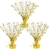3pc Gold Metallic Foil Spray Star Centerpieces for 2026 New Year