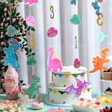 8 Pcs 3Rd Dinosaur Party Decorations Three Rex Birthday Decorations 3Rd Dino Paper Hanging Garland Banner Backdrop For Kids Dino Theme Birthday Baby Shower Party Supplies Ceiling Decor(Girl)