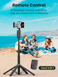 Face Tracking Tripod for iPhone & Android,57'' Expandable 360 Rotation Selfie Stick that Follows Your Movement Rotation w/Remote, No APP, Phone