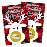 Merry Christmas Scratch Off Game Cards - 36Pcs Happy Holiday Scratch Off Cards Reindeer Raffle Card Christmas Activities For Groups Teens Adults Holiday Business Prize Party Favors