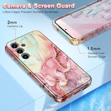 Samsung Galaxy S25 Case, Military-Grade Drop Tested, Rose Gold Marble Slim Shockproof