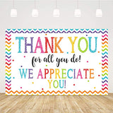 5x3ft Thank You for All You Do Backdrop Congratulations Graduates Background Be Thankful to The Teacher Doctor Staff We Appreciate You CNA Week Decoration Banner Prom Photography Party Supplies