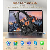 (Upgraded Version) Wireless Headset, Bluetooth Headset With Noise Cancelling Microphone, Best Headphones With Mic Mute & Usb Dongle For Pc/Computer/Laptop/Cell Phones/Remote Work/Call Center