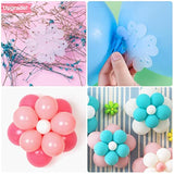Balloon Arch Kit And Balloon Garland Kit, 2 Pack Balloon Garland Strips - 2 Pack Balloon Glue Point Dots Stickers - 2 Balloon Tie Tools And 20 Balloon Clips For Ballon Arch Kits Party Wedding Birthday