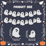 2pcs Halloween Hanging Ghost Banners Pre Strung Garland Haunted House Door Wall Fireplace Decor