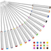 15Pcs 9.6 Inch Fondue Sticks Stainless Steel Forks With Heat Resistant Handle For Roast Meat Chocolate Dessert Cheese Marshmallows
