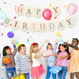 Happy Birthday Felt Banner Boho Happy Birthday Hanging Banner Bohemian Birthday Felt Garland Flag Rainbow Birthday Bunting Garland For Party Baby Shower Home Fireplace Nursery Backdrop Decor