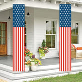 4th of July Patriotic Banners – Outdoor American Flag Porch Decorations