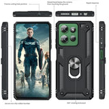 For Moto Gpower2025Case: Moto G Power 5G 2025 Case With Glass Screen Protector And Camera Lens Protector, Heavy Duty Cell Case Cover With Magnetic Ring Stand Motorola Gpower 5G 2025, Black