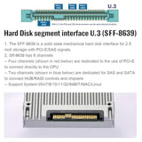 U.2 U2 Sff-8639 Nvme Pcie Ssd Cable Male To Female Extension 50Cm 68Pin