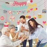 Grandparents Day Decorations, Happy Grandparents Day Banner Hanging Swirls And Grand Parents Day Garland For Grandma And Grandpa Party Supplies