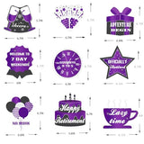 9Pcs Purple Black Happy Retirement Decorations Table Honeycomb Centerpieces Party Supplies Adventure Awaits Sign for Men Retired Decor Goodbye Signs