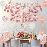 Western Bachelorette Party Decorations Her Last Rodeo Balloons Cowgirl Banner For Bridal Shower Party Supplies