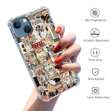 Case For Iphone 13 With Superhero Design,Cartoon Comic Pop Culture Art Collage,Clear Soft Tpu Bumper Case,6.1"(Hero,13)