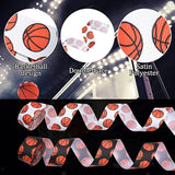 2 Rolls 10 Yards 7/8 Inches Wide Basketball Softball Ribbon For Crafts
